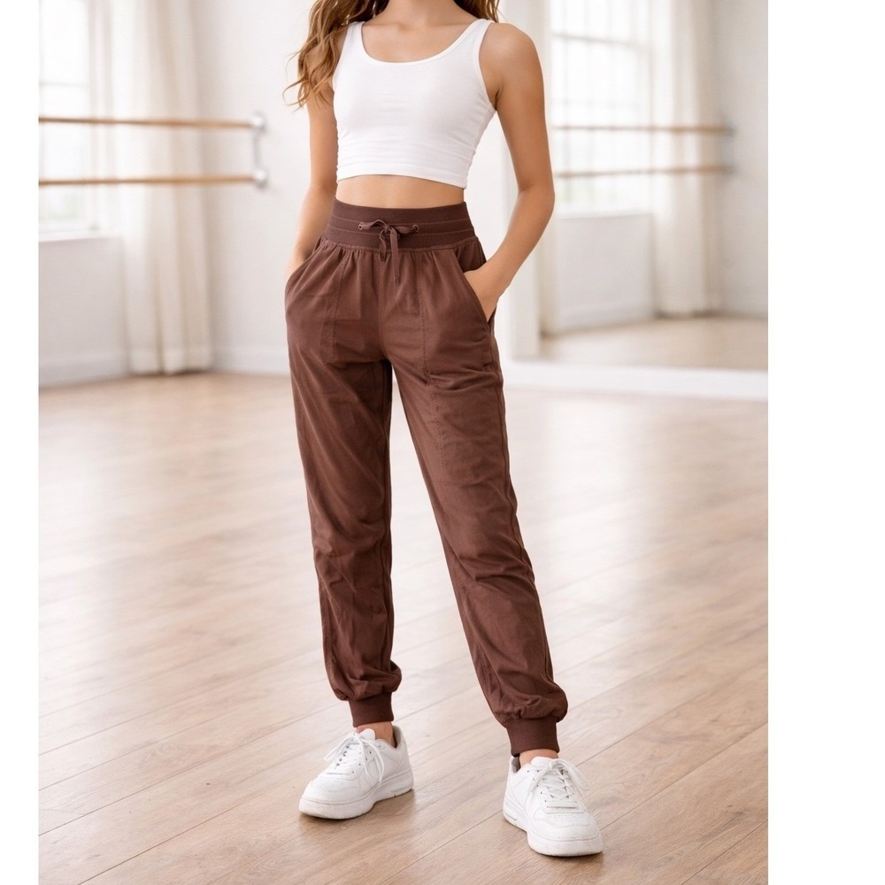 Lululemon Dance Studio Mid-Rise Jogger Women 0 Chocolate Brown 7/8 Length